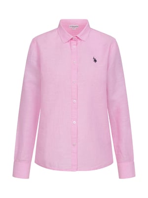 U.S. Polo Assn. Damen Leinenshirt aus Leinen-Baumwollmix