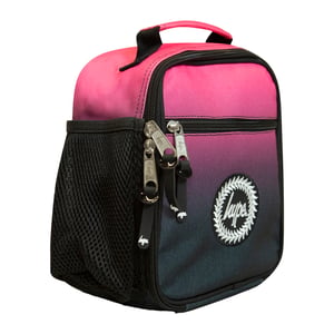 Kinder Lunch Tasche Schwarz Rosa Farbverlauf | Thermo-isolierte Schulbrotbox 4,5L