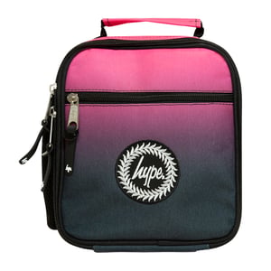 Kinder Lunch Tasche Schwarz Rosa Farbverlauf | Thermo-isolierte Schulbrotbox 4,5L