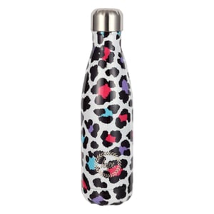 Thermowasserflasche Silber Leopardenmuster | Edelstahl Auslaufsichere Flasche