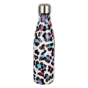 Thermowasserflasche Silber Leopardenmuster | Edelstahl Auslaufsichere Flasche
