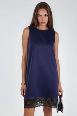 Satinsommerkleid mit Spitze_DETAIL