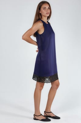 Satinsommerkleid mit Spitze_DETAIL