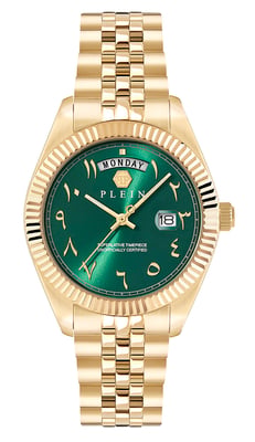 Philipp Plein Date Superlative Gold Herren Armbanduhr PWPNA1026