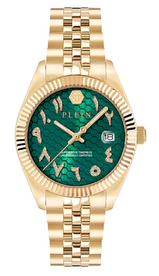 Philipp Plein Date Superlative Gold Damen Armbanduhr PWYFA0626
