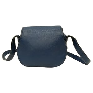Chloé Marcie Kleine Umhängetasche aus blauem Leder