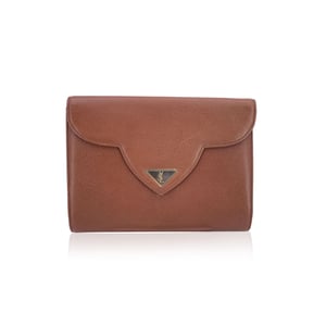 Yves Saint Laurent Vintage Leder-Clutch YSL