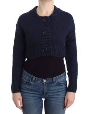 John Galliano Blau kurz geschnittener Cardigan