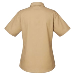 Premier Popeline-Kurzarmbluse für Damen/Damen (Khaki)