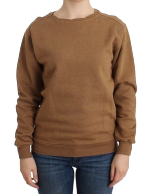 John Galliano Brauner Rundhals-Cottonpullover