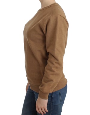 John Galliano Brauner Rundhals-Cottonpullover