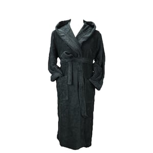 ARTG - "Robezz" Morgenmantel für Herren/Damen Unisex, Baumwolle aus biologischem Anbau (Schwarz)