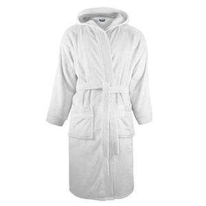 The One Towelling - Morgenmantel für Herren/Damen Unisex, mit Kapuze (Weiß)