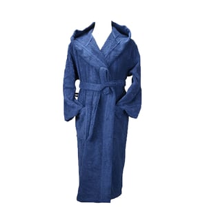 ARTG - "Robezz" Morgenmantel für Herren/Damen Unisex, Baumwolle aus biologischem Anbau (Dunkelblau)