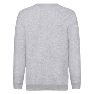 Fruit of the Loom - "Premium" Pullover für Kinder angesetzte Ärmel (Grau meliert)