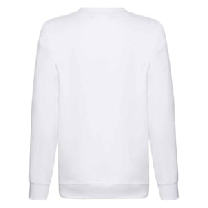 Fruit of the Loom - "Premium" Pullover für Kinder angesetzte Ärmel (Weiß)