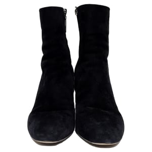 Saint Laurent Loulou Zip Stiefeletten aus schwarzem Wildleder
