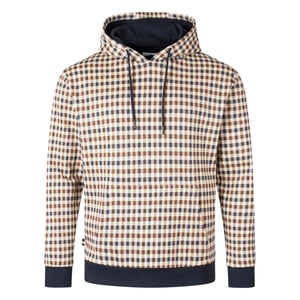 Aquascutum Active Club Check Hoodie Navy
