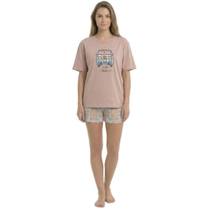 Damen Sommer Kurzarm Baumwollpyjamas KL40000