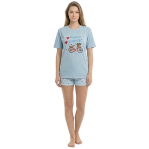 Damen Sommer Kurzarm Baumwollpyjama KL40000