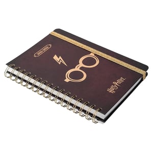 Harry Potter - "2021-2022" Blitz & Brille-Notizbuch, A5 (Weinrot)