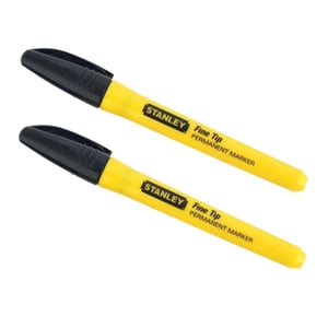Stanley - Feine Spitze-Permanent-Marker-Stift (2er-Pack) (Gelb)