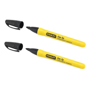Stanley - Feine Spitze-Permanent-Marker-Stift (2er-Pack) (Gelb)