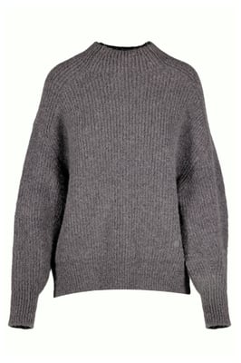 BENU Grauer Damen Alpaka Wollpullover