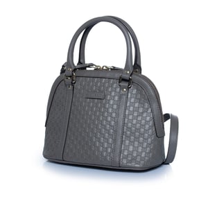 Gucci, Microguccissima Kuppeltasche in Grau