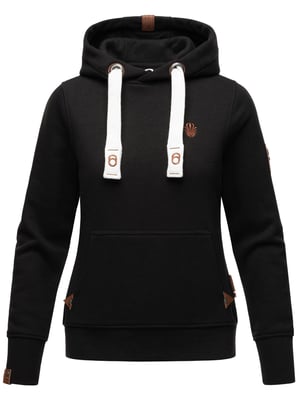 Navahoo Damen Hoodie Damlaa – Warmer Kapuzenpullover mit Hohem Kragen