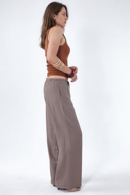 Damen weit geschnittene gewebte Hose