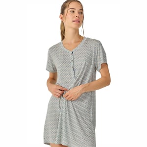Damen Sommer Nachthemd Kurzarm JJB27