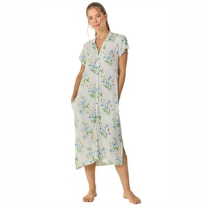 Damen Sommer Lange Kurzarm Nachthemd JJB40