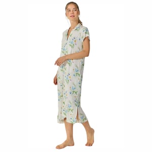 Damen Sommer Lange Kurzarm Nachthemd JJB40