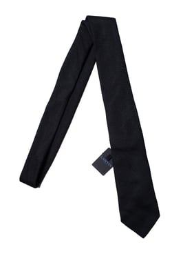 Lanvin, schwarze, strukturierte Krawatte