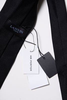 Lanvin, schwarze, strukturierte Krawatte