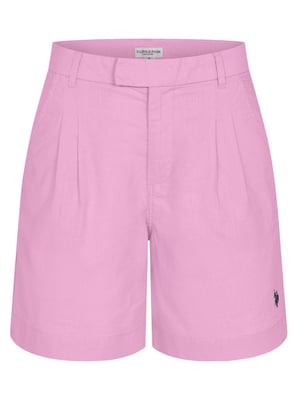 U.S. Polo Assn. Damen Leinenshorts aus Leinen-Baumwollmix