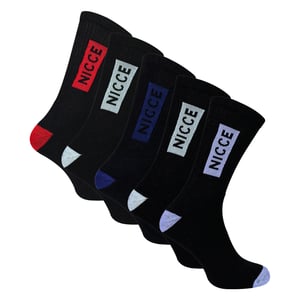 5er Pack Herren Sport Crew Socken aus atmungsaktivem, reichhaltigem Baumwollmaterial mit Polsterung
