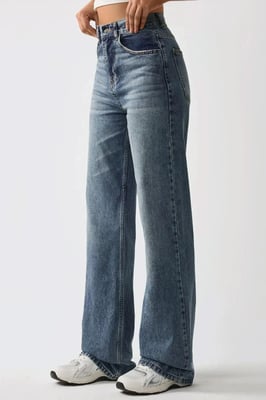 Gerade geschnittene Denim-Jeans