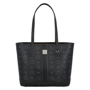MCM Neuer Liz Shopper Small in Visetos in Schwarz Monogram Handtasche Damen