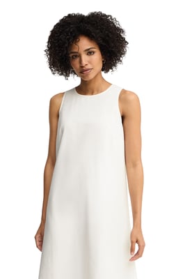 Ärmelloses Cotolino-Kleid weiß mit Polo Club Logo
