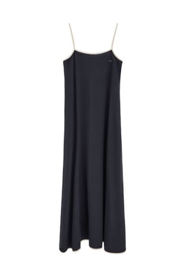Trägerkleid marineblau mit lockerer Passform mit Polo Club Logo
