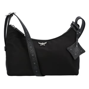 MCM Aren Hobo Bag Small aus recyceltem Nylon und Leder mit Monogramm-Print