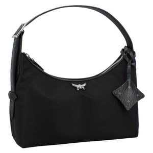 MCM Aren Hobo Bag Small aus recyceltem Nylon und Leder mit Monogramm-Print