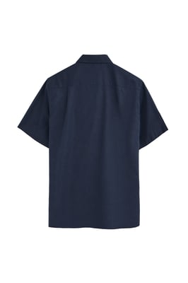 Kurzärmliges Hemd Cotolino marineblau im Regular Fit mit Rigby Go Logo