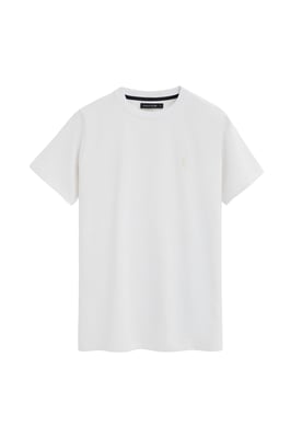 Kurzärmliges T-Shirt weiß mit gummiertem Rigby Go Logo