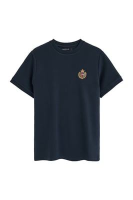 Kurzärmliges T-Shirt marineblau mit maritimem Polo Club Logo