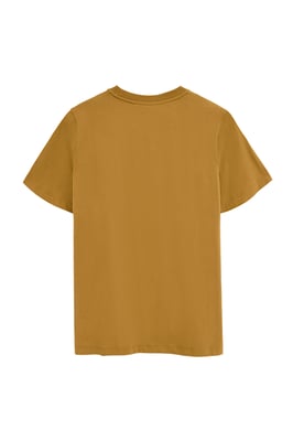 T-Shirt senfgelb mit Brusttasche und Rigby Go Logo