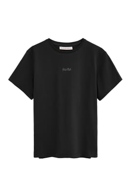 Kurzärmliges T-Shirt schwarz im Regular Fit mit Polo Club Stickerei