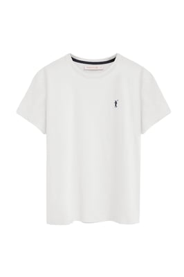 Zweierpack kurzärmlige Damen-T-Shirts schwarz und weiß mit Rundhalsausschnitt und Rigby Go Stickerei
